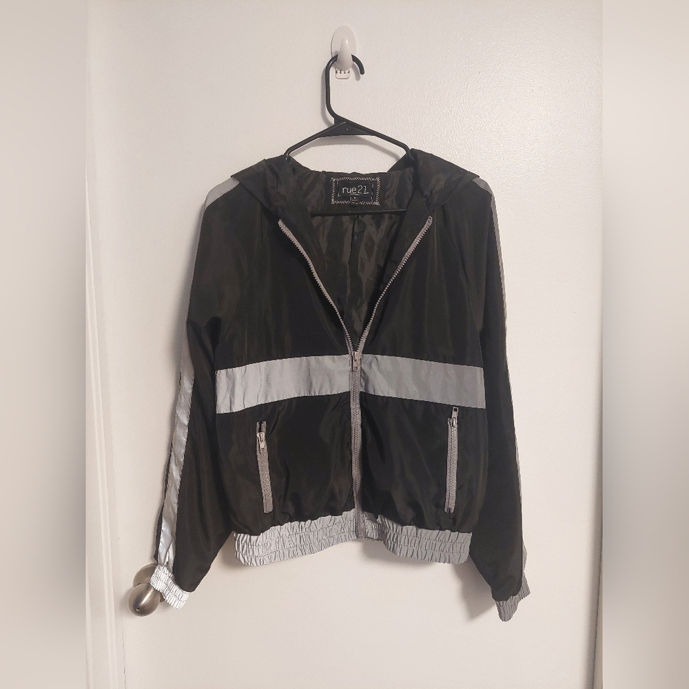 Rue 21 Reflective windbreaker/rain jacket